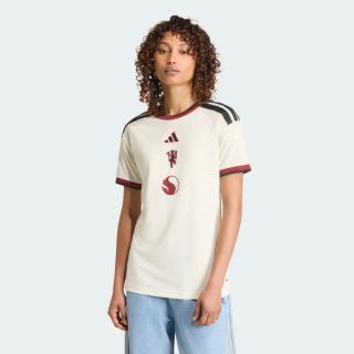 Women's Manchester United's 26/27 adidas Third Replica Short-Sleeve Jersey in an "Ivory" color scheme.