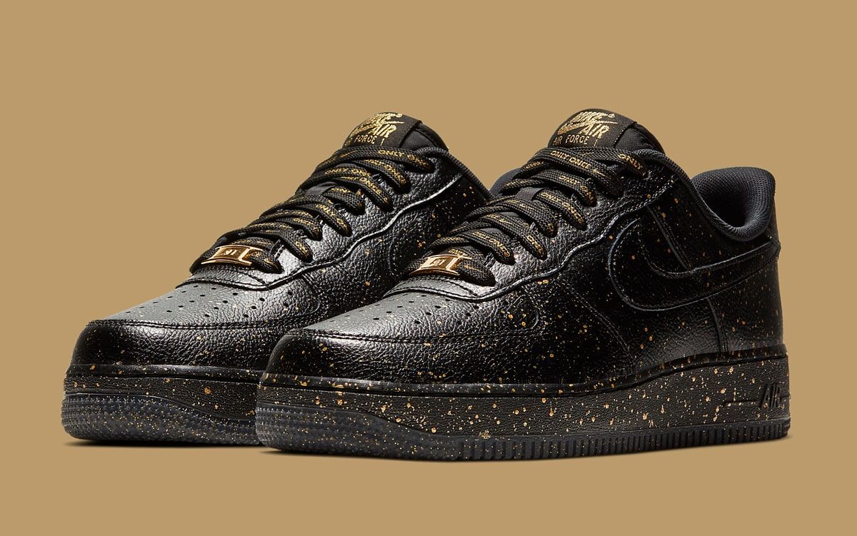 Nike s Air Force 1 Only Once Arrives Speckled in Gold House of Heat