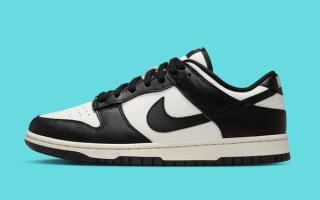 Nike's Dunk Low in a "Black/White" color scheme.