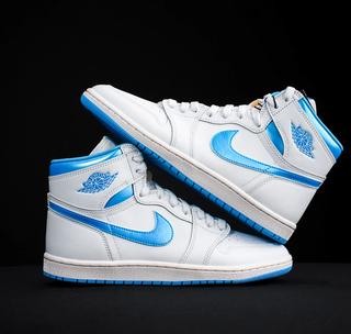 First Looks at the Air Jordan 1 High '85 "UNC Metallic" PE Surface