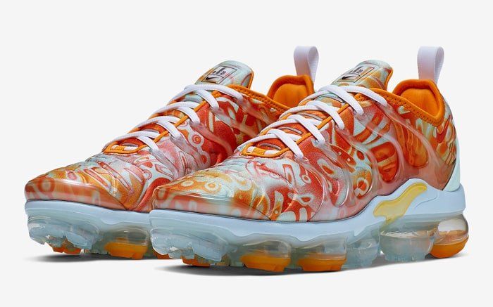 vapormax plus orange dip dye