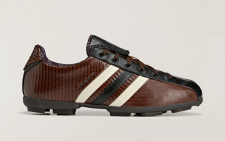 Wales Bonner adidas Y-3 The Field Lizzard football-inspired collaboration in a "Dark Brown" color scheme.