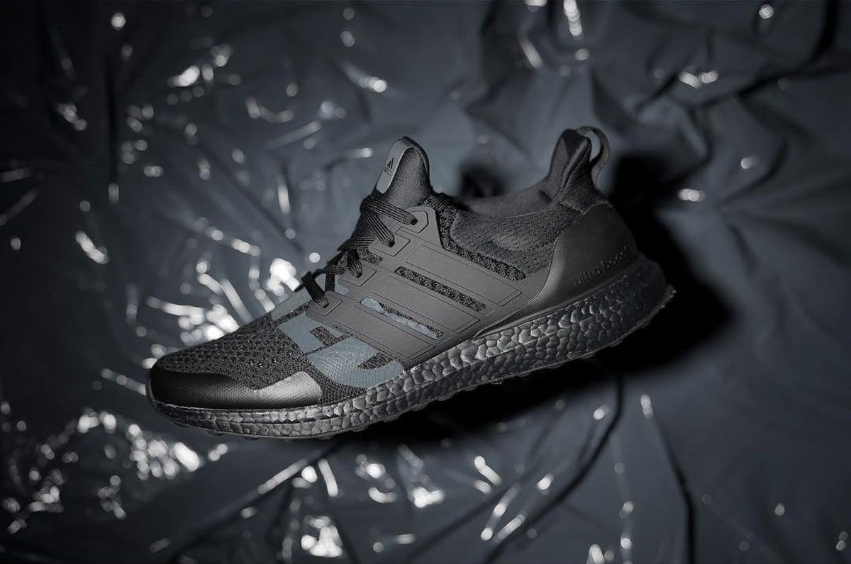 Adidas ultra boost clearance black reflective on feet