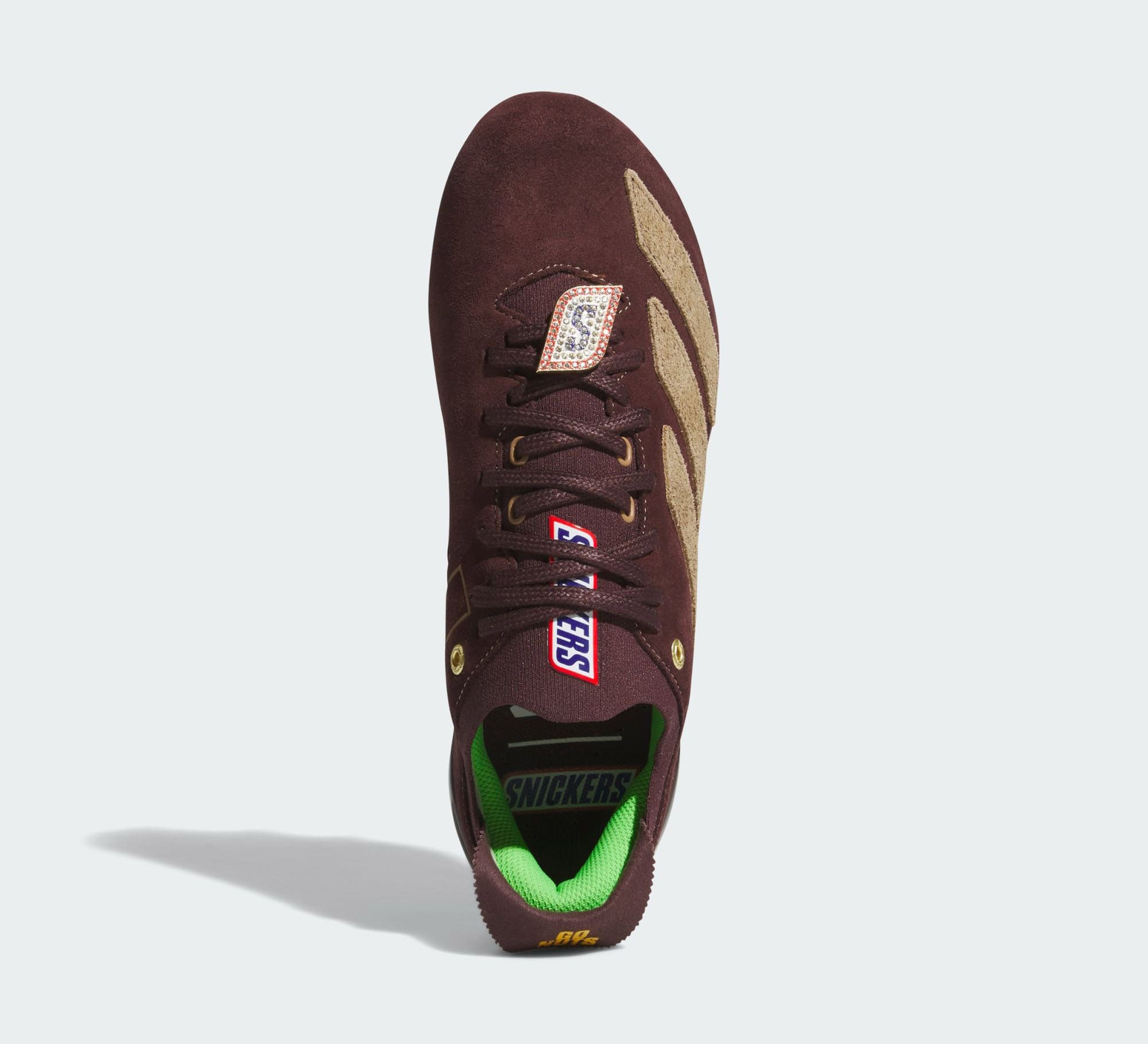 Snickers x adidas Adizero Electric+ II (SKU: KI5301). Photo via adidas.