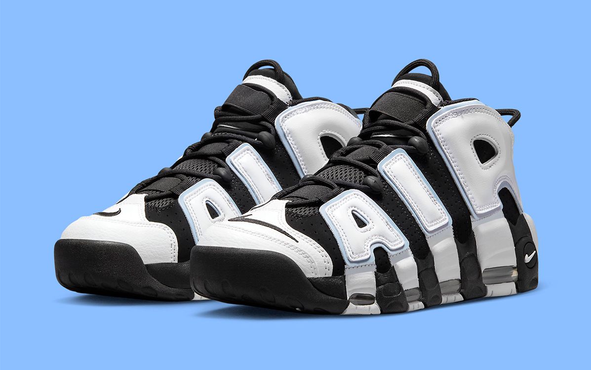 Air more uptempo outlet black white for sale