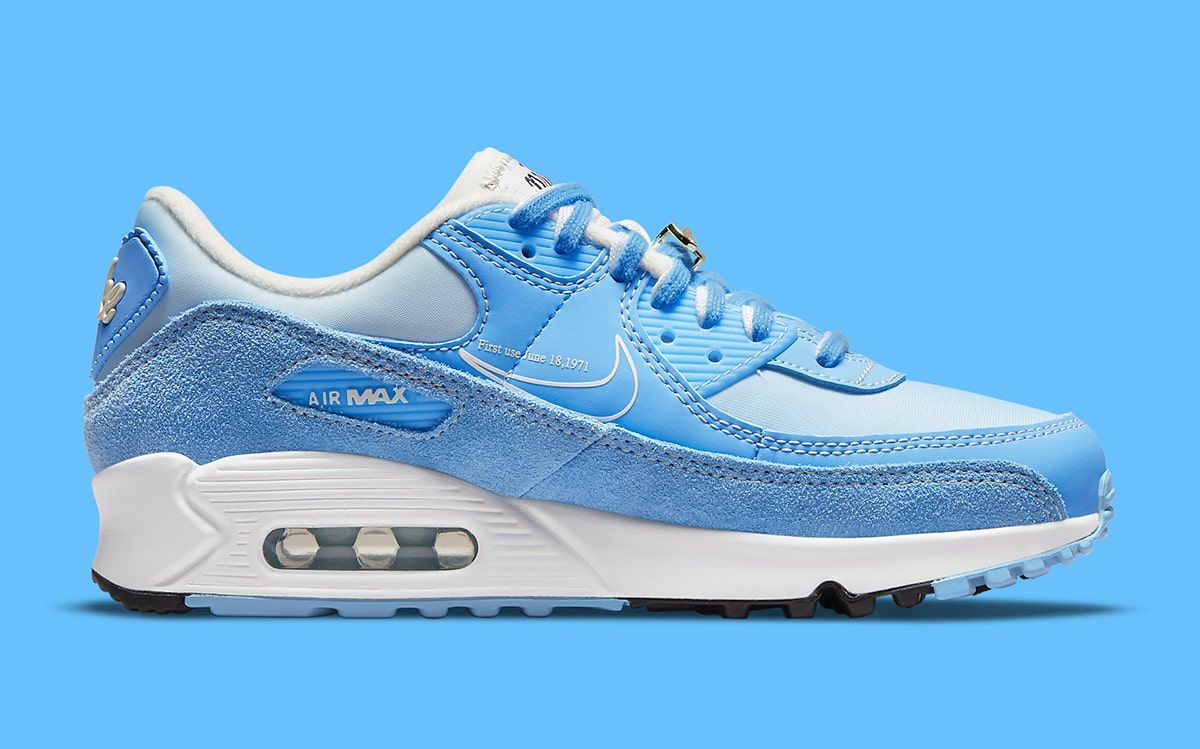 nike air max 90 first use university blue