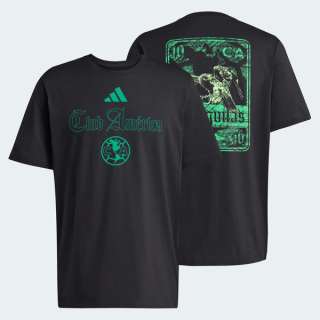 Club América x adidas Playing Cards Graphic T-Shirt "Black/Green" (SKU: LC6595). Photo via adidas.