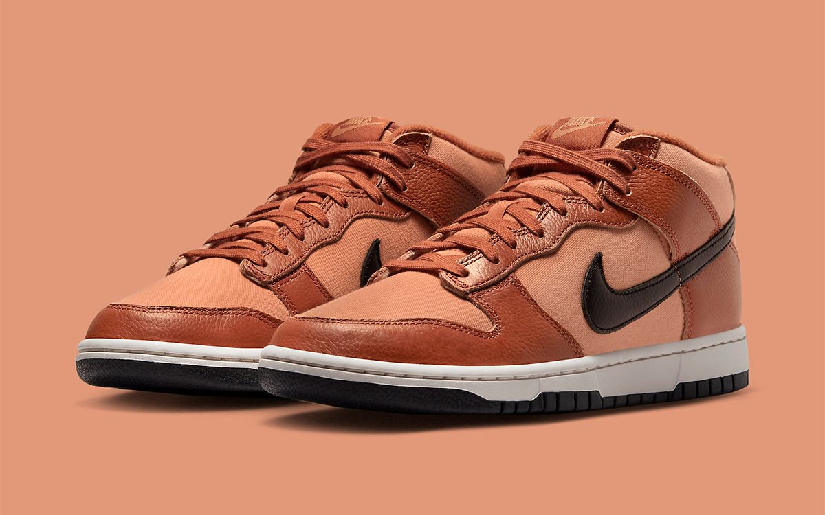 Brown and cheap orange nikes