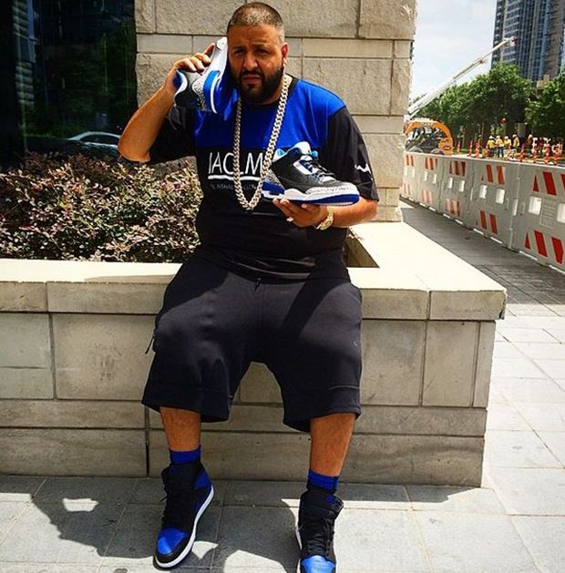 Dj khaled cheap blue jordans