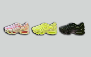 The 3D-printed, Zellerfeld-backed Nike Air Max 95000 in a three color schemes unveiled at ComplexCon Las Vegas 2025.