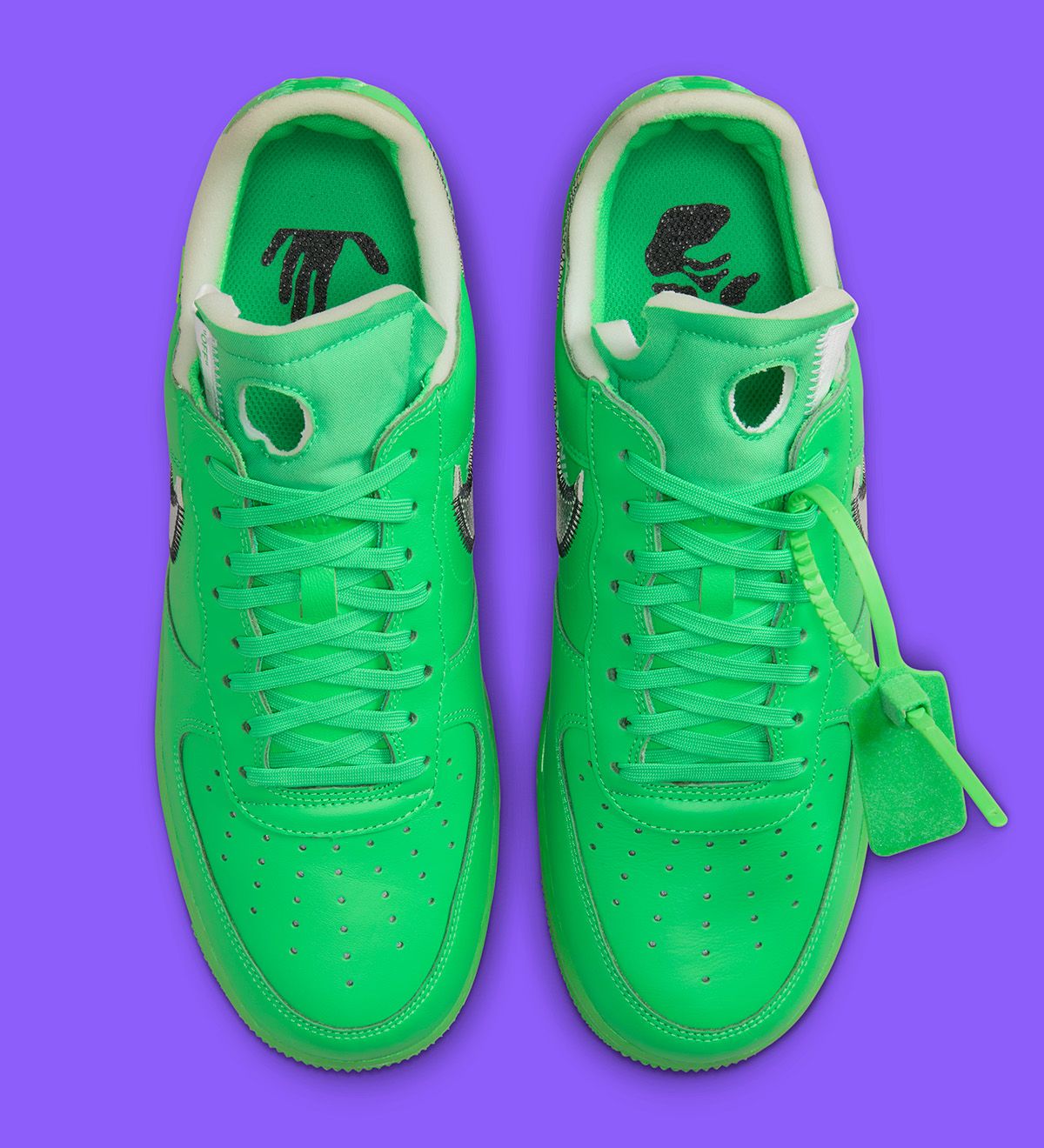 Lime green off white on sale af1