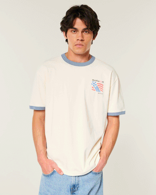 Boxy 1994 FIFA World Cup™ USA Graphic Tee. Photos via Hollister.