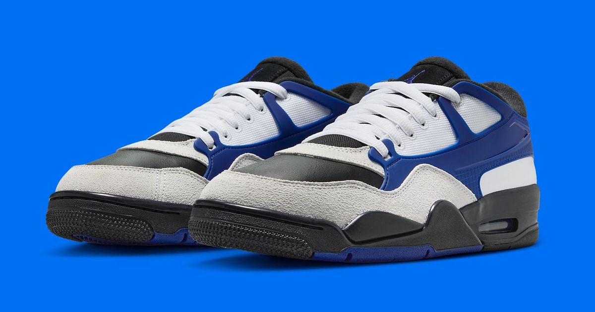 Air Jordan 4 RM Motorsports Blue White Black Sneakers, Size 7.5 BNIB FQ7939-140 Air Jordan 4 RM Black Summit White Racer Blue | FQ7939-140  main image 2