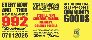 Every Now & Then Community Goods Donation Invite for July 11, 2026. Photos via ENAT.