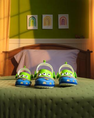 Toy Story's Alien Classic Clog by Crocs (SKU: 213010-90H). Photo via Disney & Pixar.