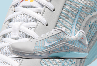 Nike Vapor 12 Hypersmash in a color scheme inspired by Back to the Future's Nike Mag auto-lacing shoe.