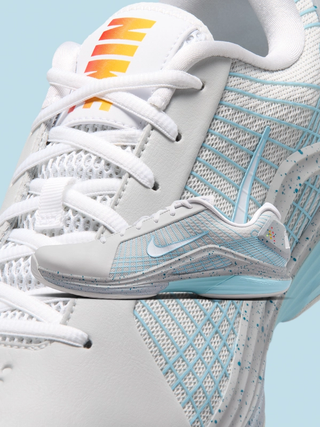 Nike Vapor 12 Hypersmash in a color scheme inspired by Back to the Future's Nike Mag auto-lacing shoe.