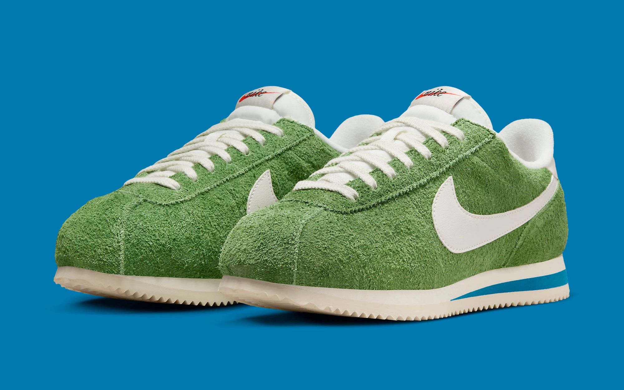 The Nike Cortez Comes Up in Shaggy Green Suede | House of Heat°