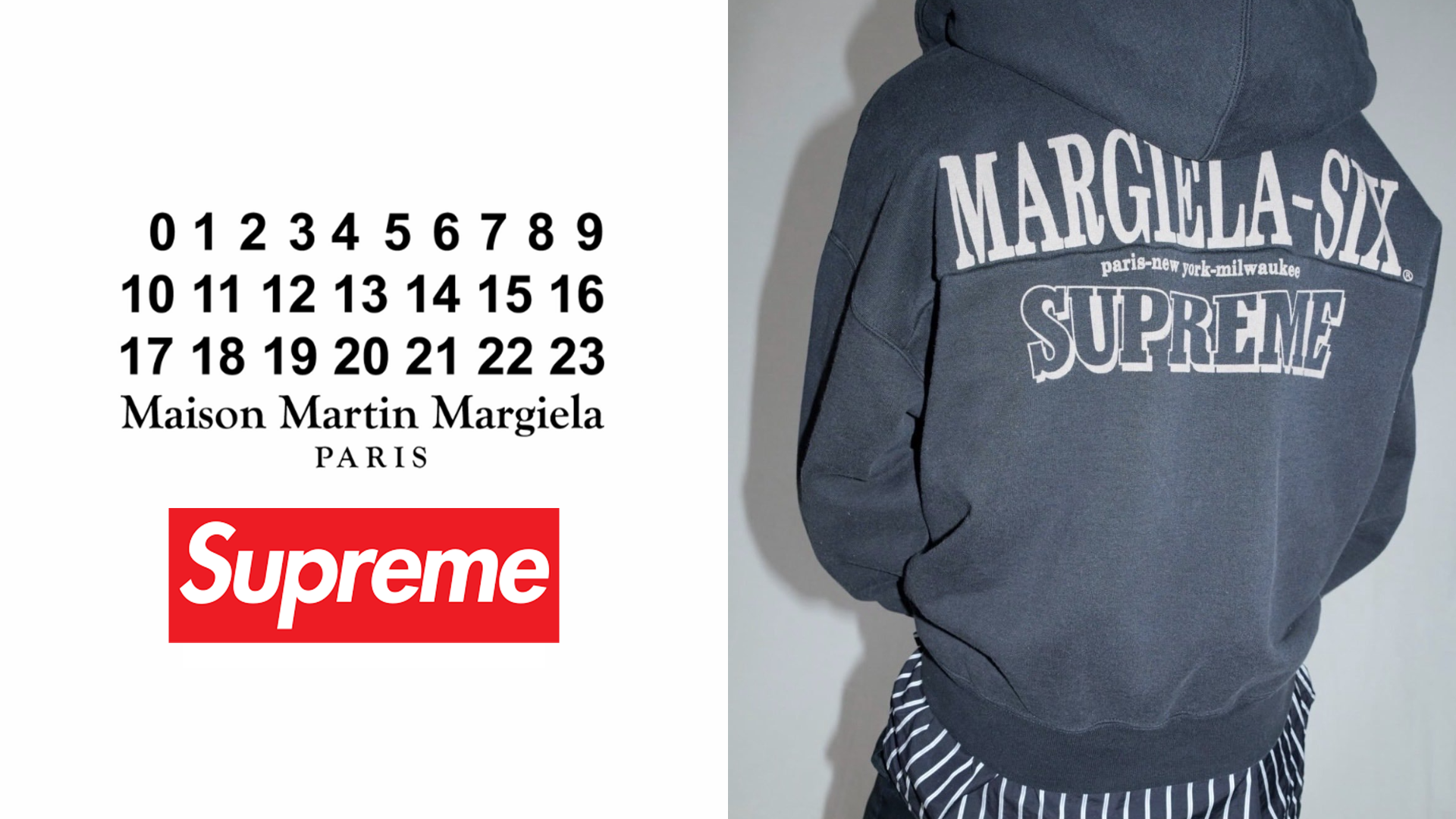 Supreme MM6 Maison Margiela Lサイズ Supreme x MM6 Maison Margiela Box Logo Zip Up Hoodie Size Large