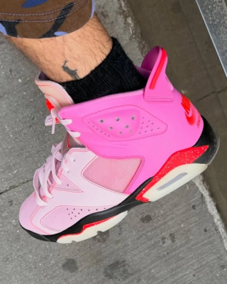 "Playful Pink" Air Jordan 6 by Awake NY. Photo by @imran_potato on Instagram.