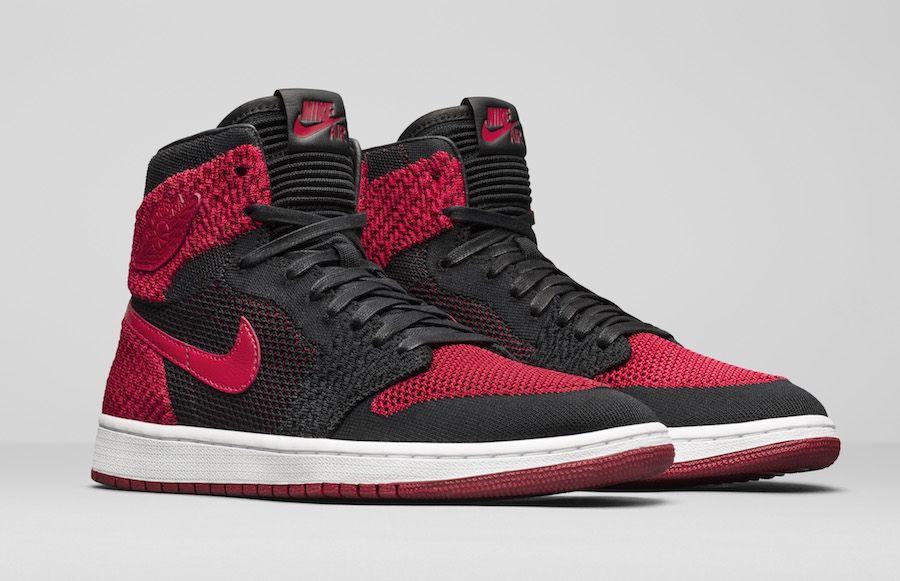 Jordan 1 bred flyknit on feet best sale