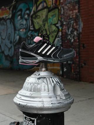 UNheardof's adidas Originals AdiStar Control 5 black "Doggy Runner" collaboration inspired by a dog named Otto. Photo via Philip Lipschutz.