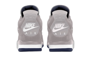 Speculative mock-up of the Air Jordan 4 "Georgetown" (SKU: FV5029-004). Photo via @zSneakerHeadz on X.