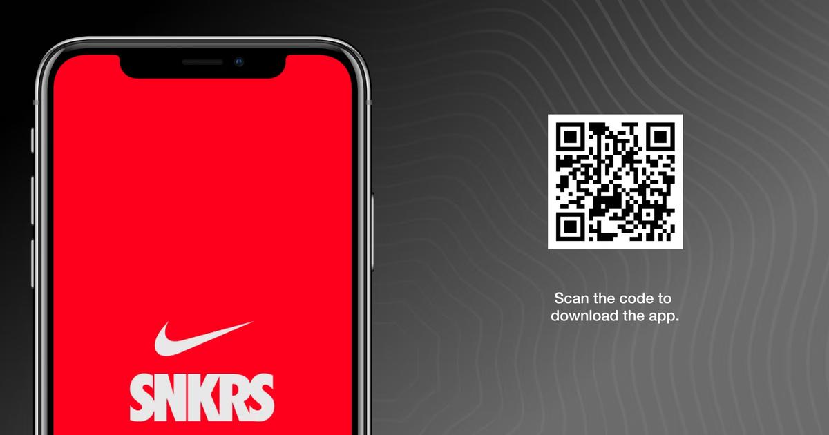 Nike SNKRS app promotional branding and interface