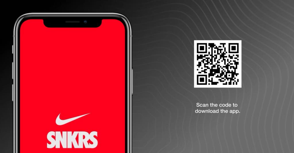 Nike SNKRS mobile app interface displaying sneaker release options and exclusive drops