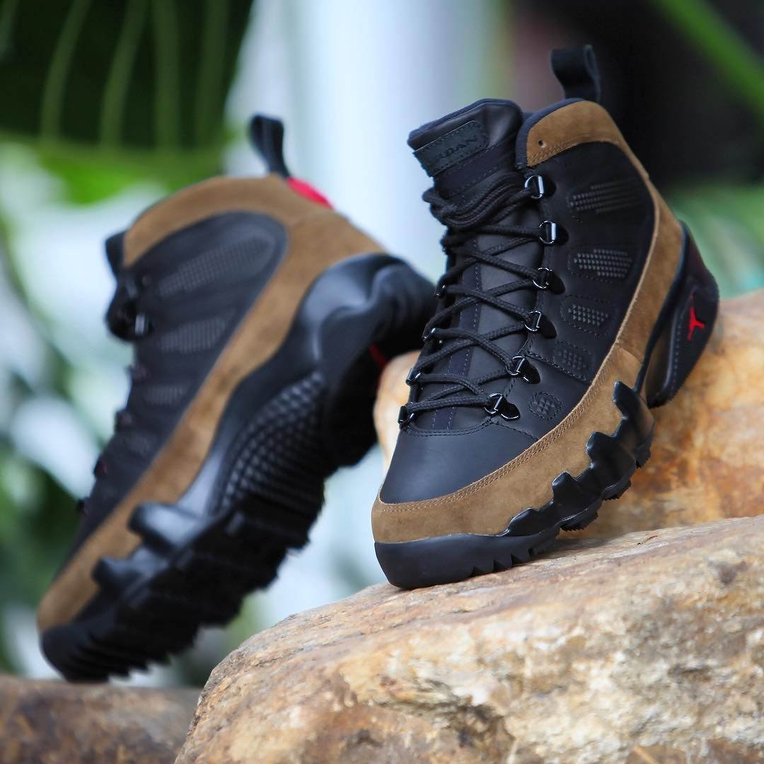 Jordan 9 deals boot olive