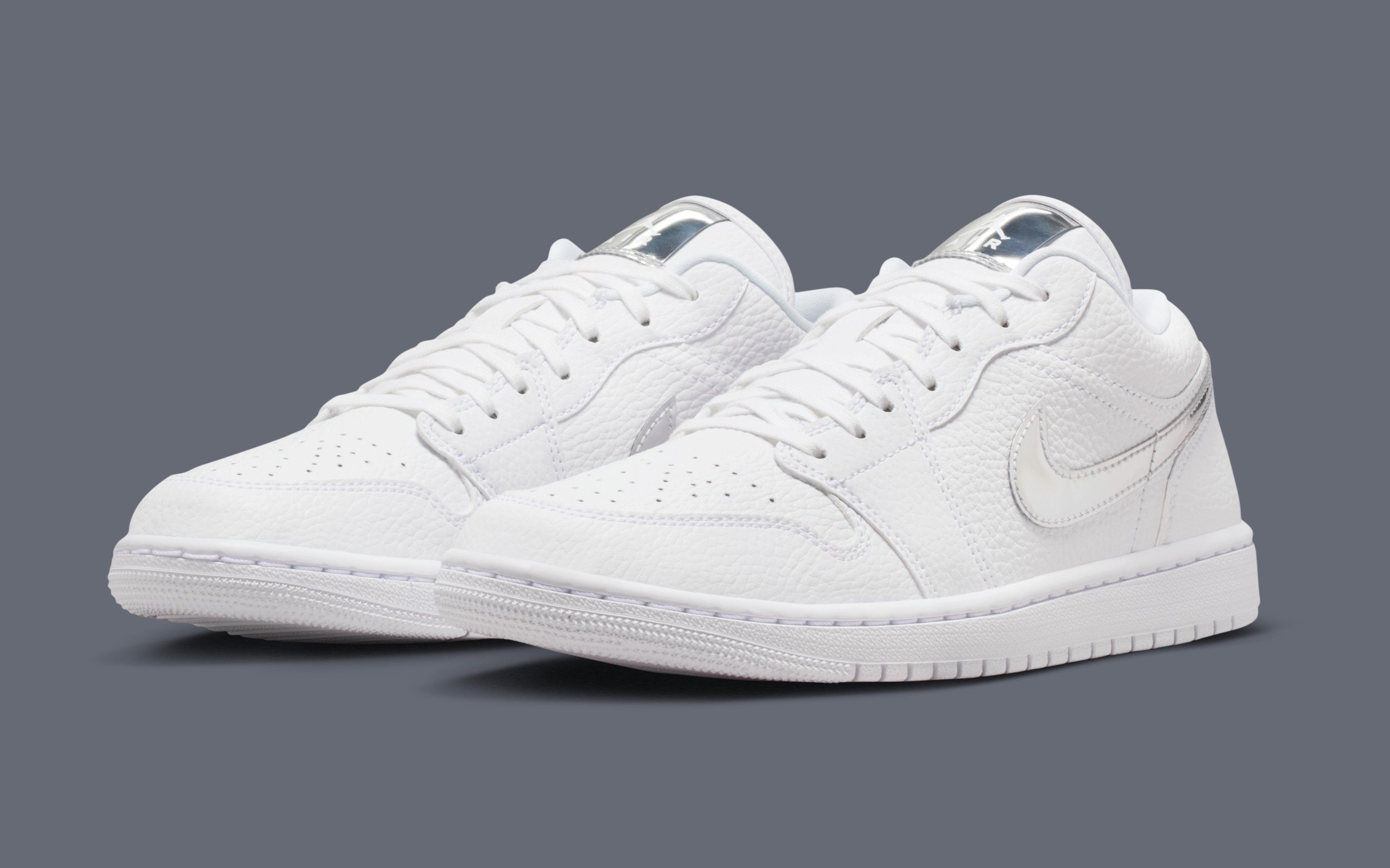 low top all white jordan 1