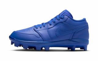 Men's Air Jordan 1 Low MCS "Game Royal" Baseball Cleats (SKU: CJ8524-402). Photo via Nike.
