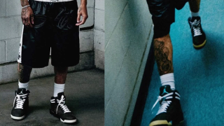 SoleFly's Air Jordan 5 collaboration in a "Black/Aurora Green/Anthracite/Muslin" color scheme.