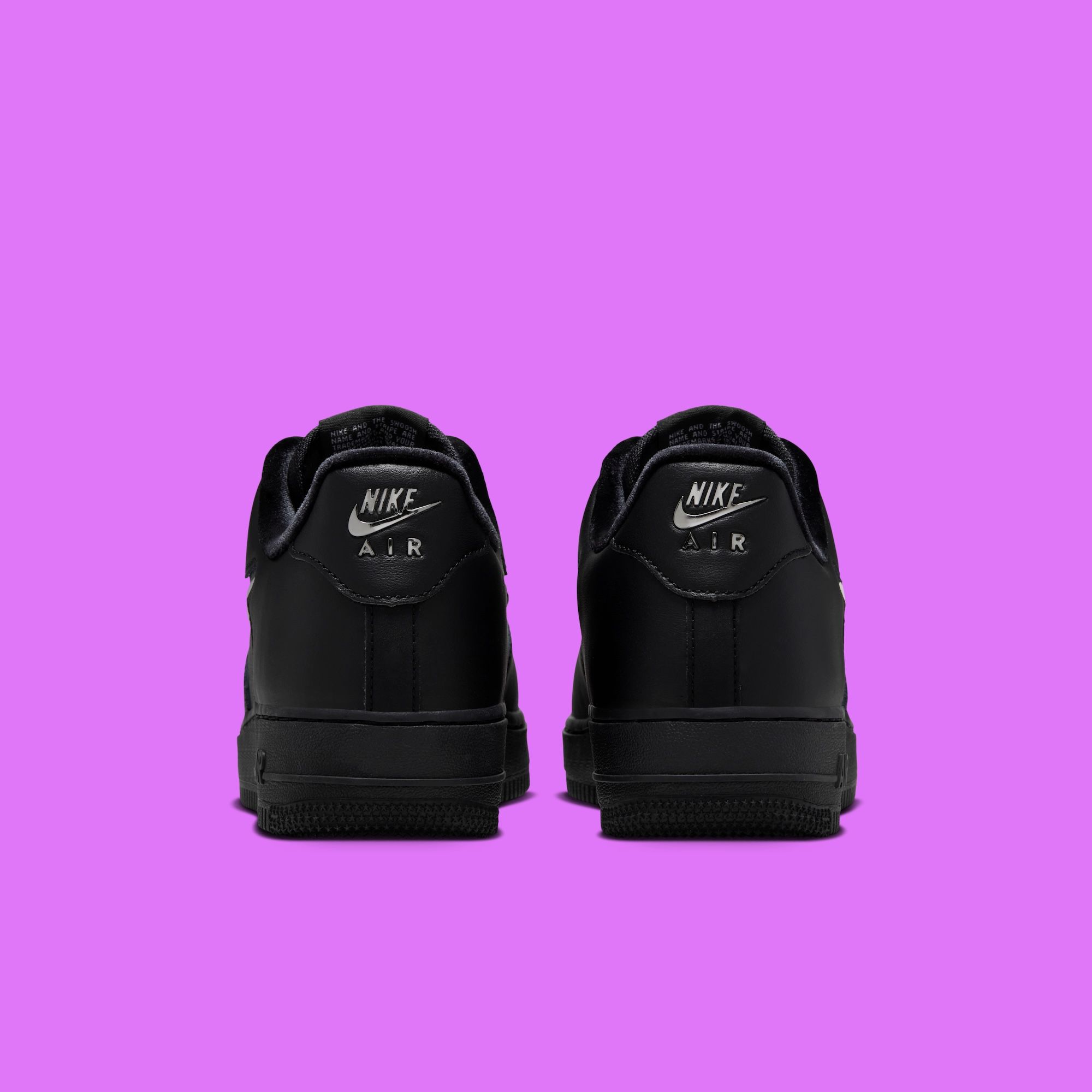 Women's Nike Air Force 1 Low Jewel "Black/Metallic Silver" (SKU: IV6039-001). Photo via Nike.
