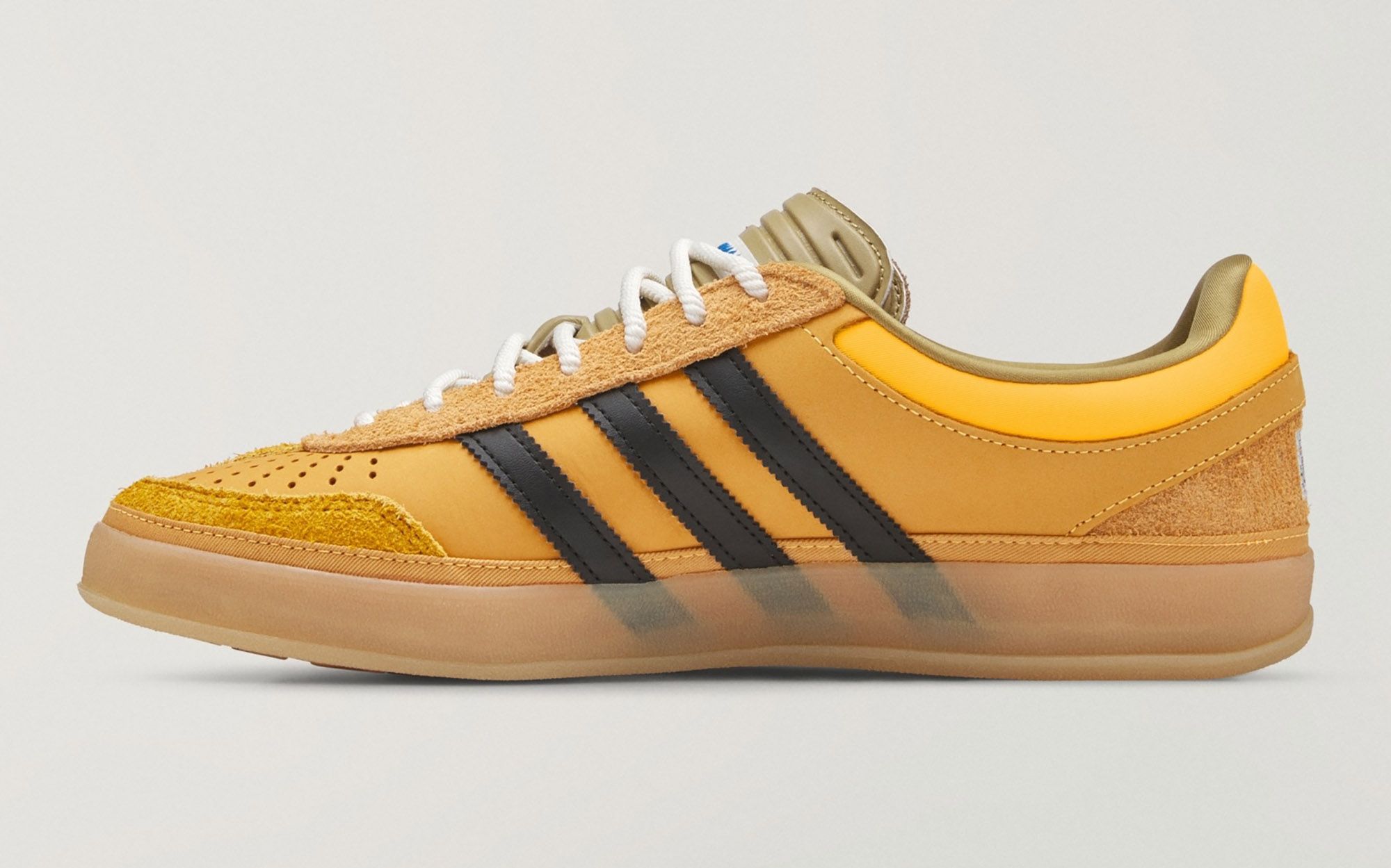 Bad Bunny x adidas Gazelle Indoor "Solar Gold" (SKU: KI2592). Photo via adidas.