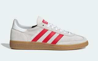 Liverpool x adidas Handball Spezial "Grey/Strawberry Red" (26/27) sneaker.