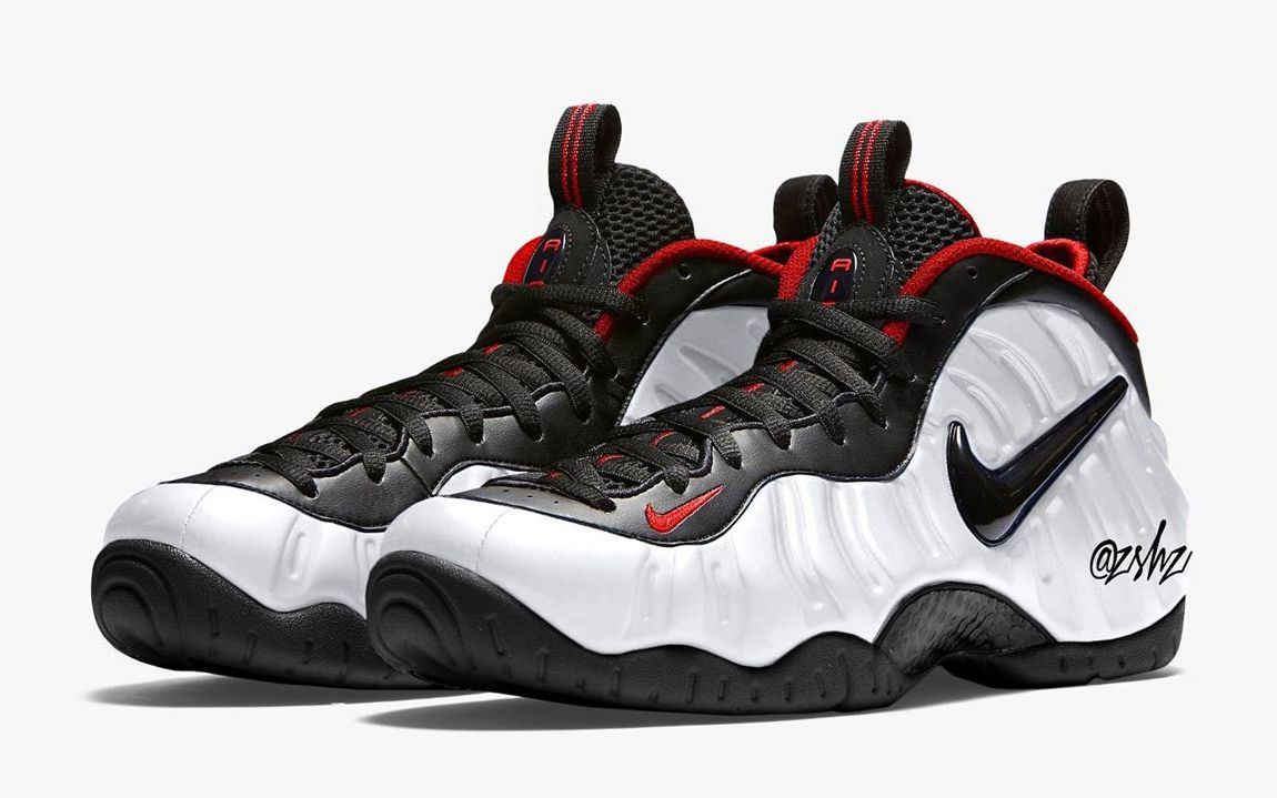 Size 6Y Nike Air Foamposite 644792-103 2024 White/BLK/University Red