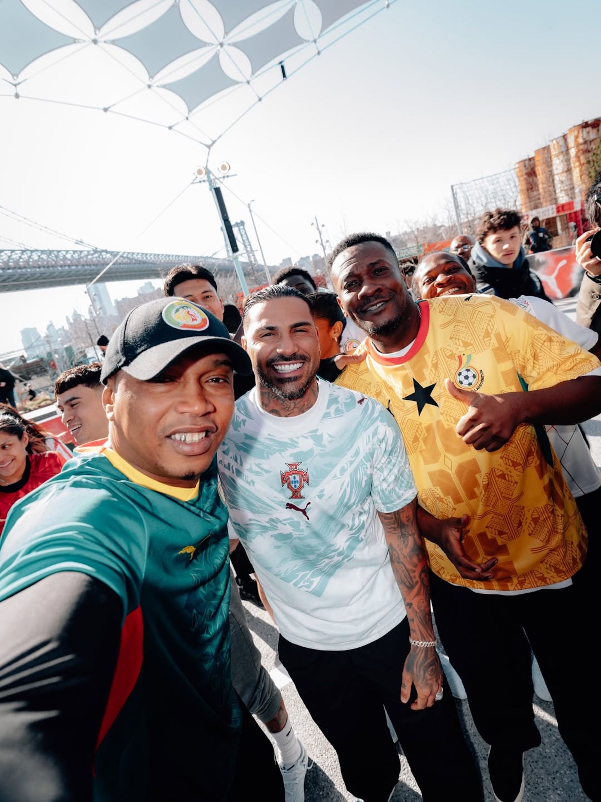 National Home & Away Jerseys for the FIFA World Cup 2026™ by PUMA, featuring countries like Portugal, Morocco, Ghana, Senegal & Egypt.