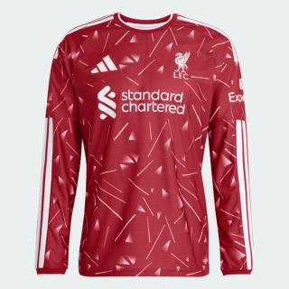 Liverpool 26/27 Home Authentic Long-Sleeve Jersey (SKU: KB8251). Photo via adidas.