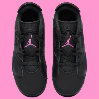 Little Kids' Air Jordan 6 Low “Black/Pink Leopard” (SKU: IQ6541-001). Photo via Foot Locker.