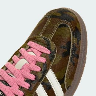 adidas Samba "Brown Camo" (Faux Pony Hair, SKU: KJ7501). Photo via adidas.
