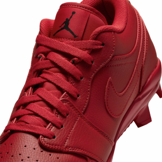 Men's Air Jordan 1 Low MCS "University Red" Baseball Cleats (SKU: CJ8524-603). Photo via Nike.