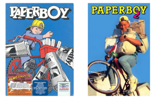 Covers for Paperboy (1985) & Paperboy 2 (1991) Video Games. Photos via IMDB.