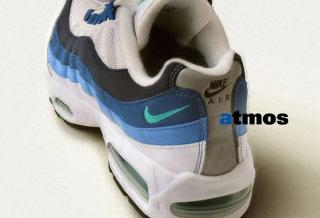 atmos-branded retro-style Nike ad for the Air Max 95 "Slate" Big Bubble re-release.