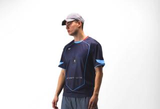 One Block Down's Spiderweb Soccer Tee, which takes inspiration from Atlético Madrid's Spider-Man 2 Away jersey from the 2004-05 season by Nike.