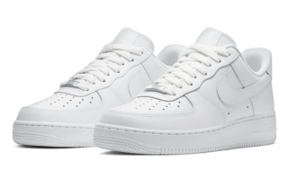 Women's Nike Air Force 1 '07 "Triple White" (SKU: DD8959-100). Photo via Nike.