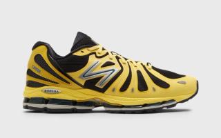 New Balance 1890 in a "Black/Yellow" color scheme.