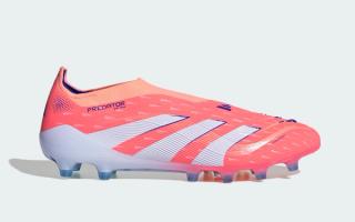 Adidas Predator Laceless Elite FG "Signal Coral" football boots.
