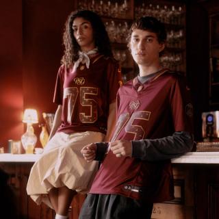 "Burgundy" Paris Saint-Germain x NFL U.S. Football Jersey. Photo via PSG.