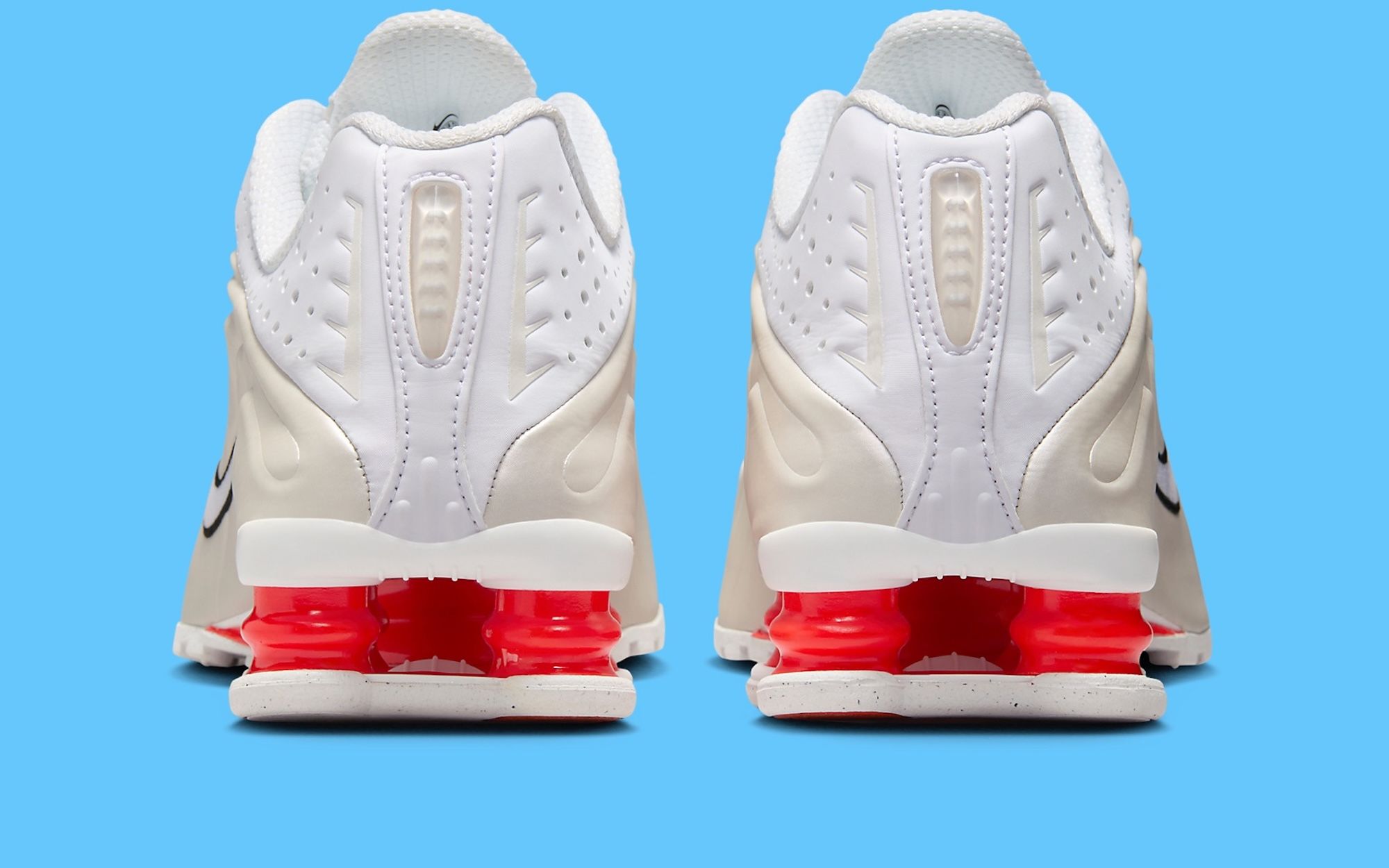 The Nike Shox R4 in 'White/Picante Red' is Available Now